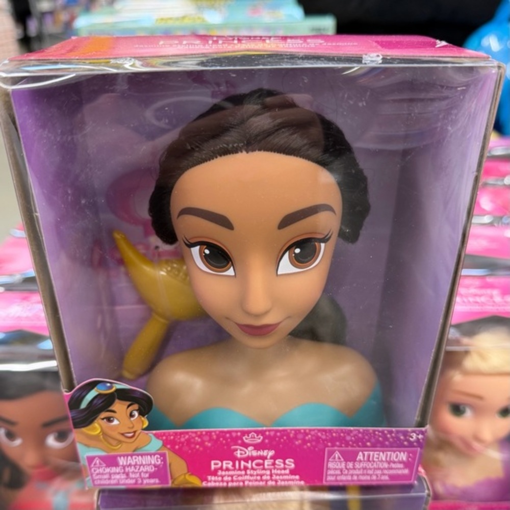 Disney Princess Styling Head - Jasmine Doll (Brown Hair, Turquoise Outfit)